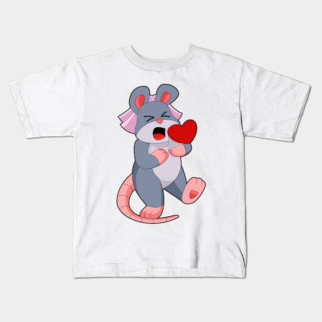 Mouse Bride Veil Wedding Kids T-Shirt by Markus Schnabel